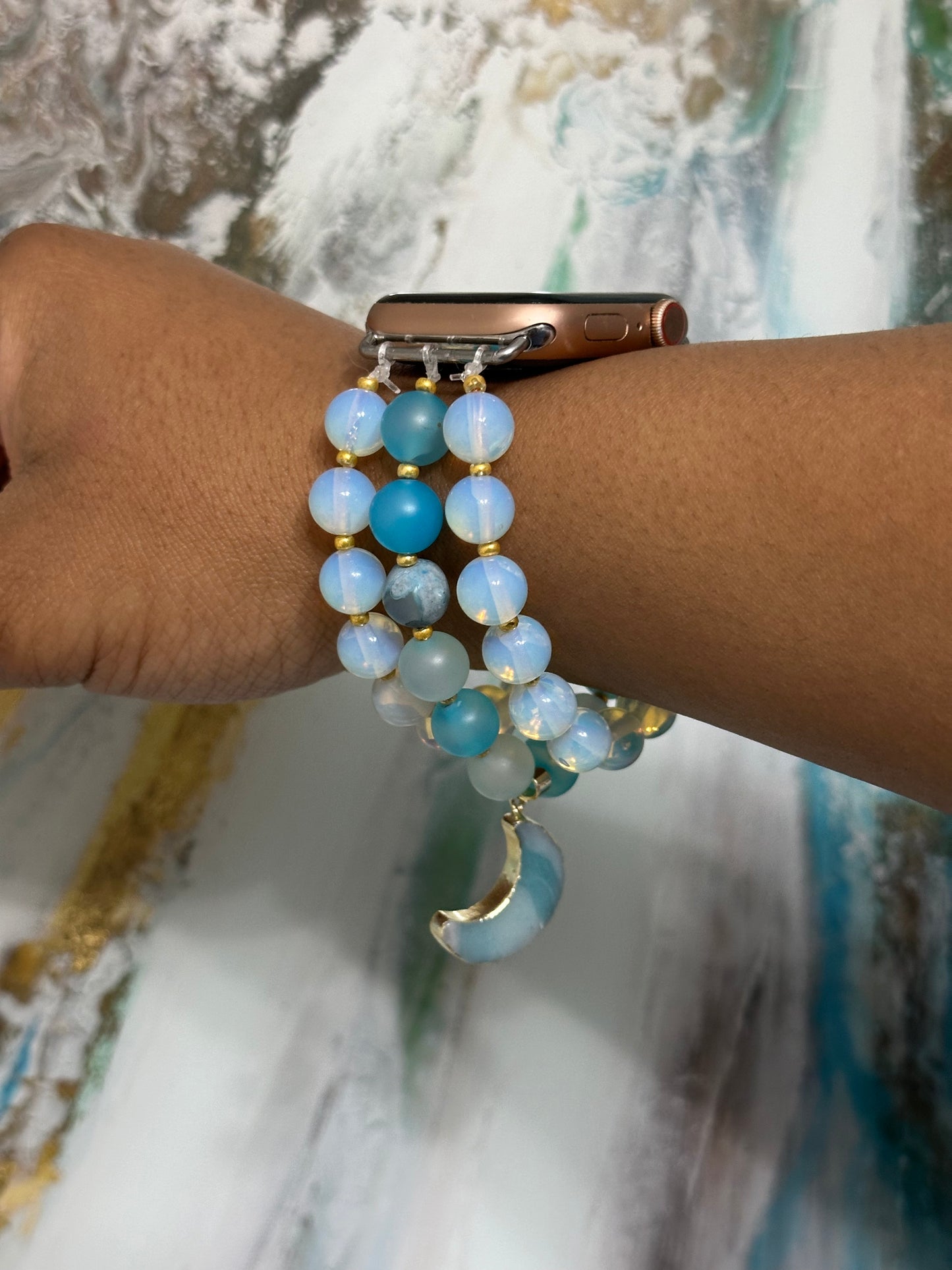 White Opal Apple Watch Bracelet
