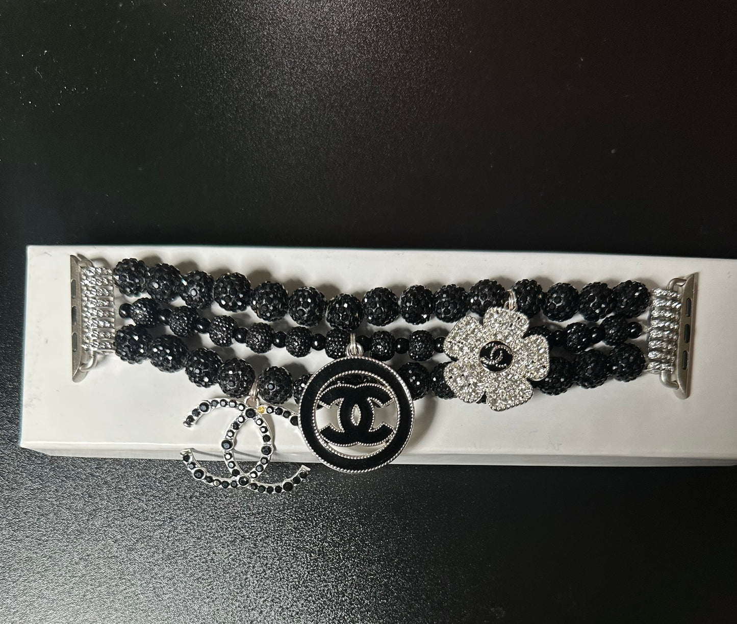 Beauty in Black Apple Watch Bracelet