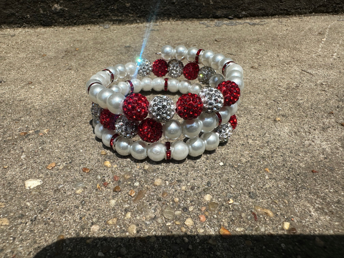 Crimson Stack Bracelet