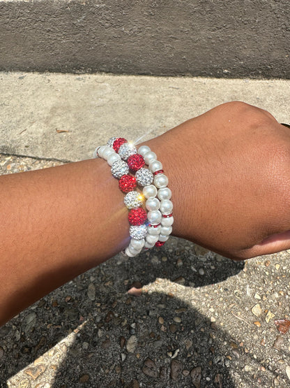 Crimson Stack Bracelet