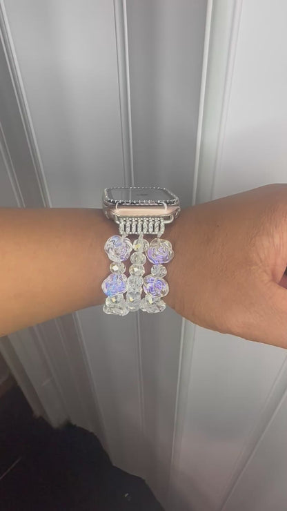 Icy Bloom Apple Watch Bracelet